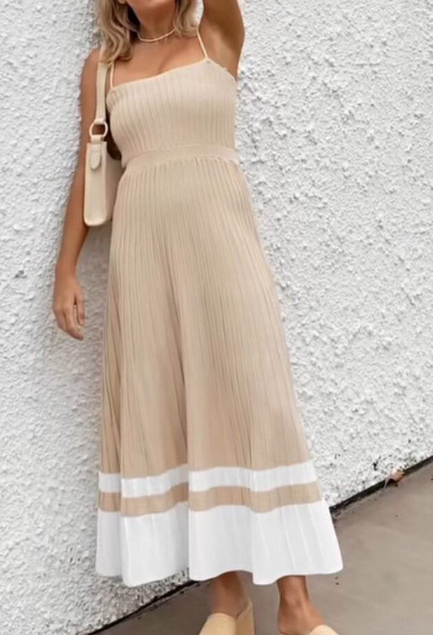 Pleated Knit Maxi Dress - Image 2