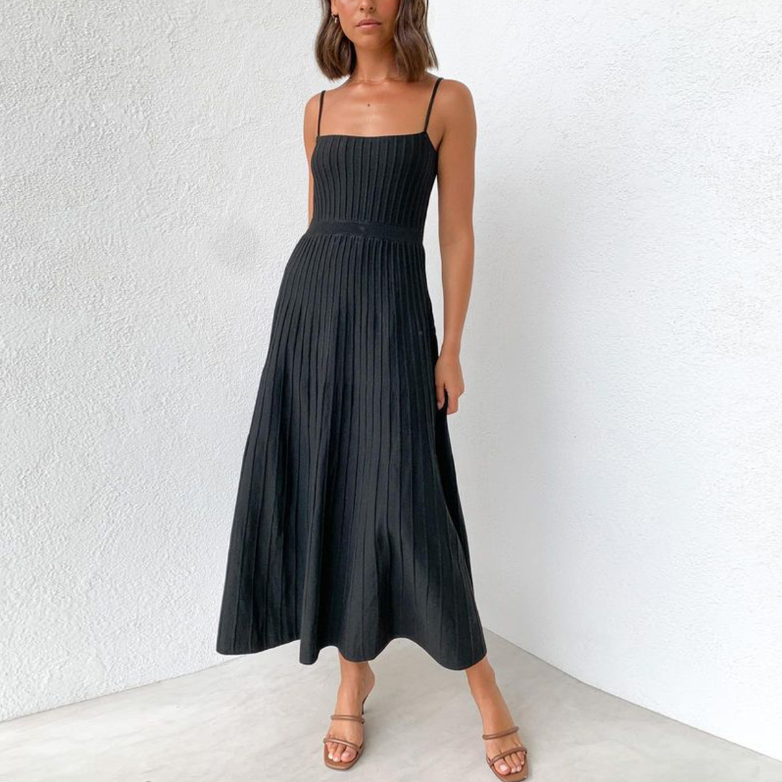 Pleated Knit Maxi Dress - Image 5