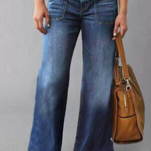 High-Waist Loose Straight-Leg Jeans