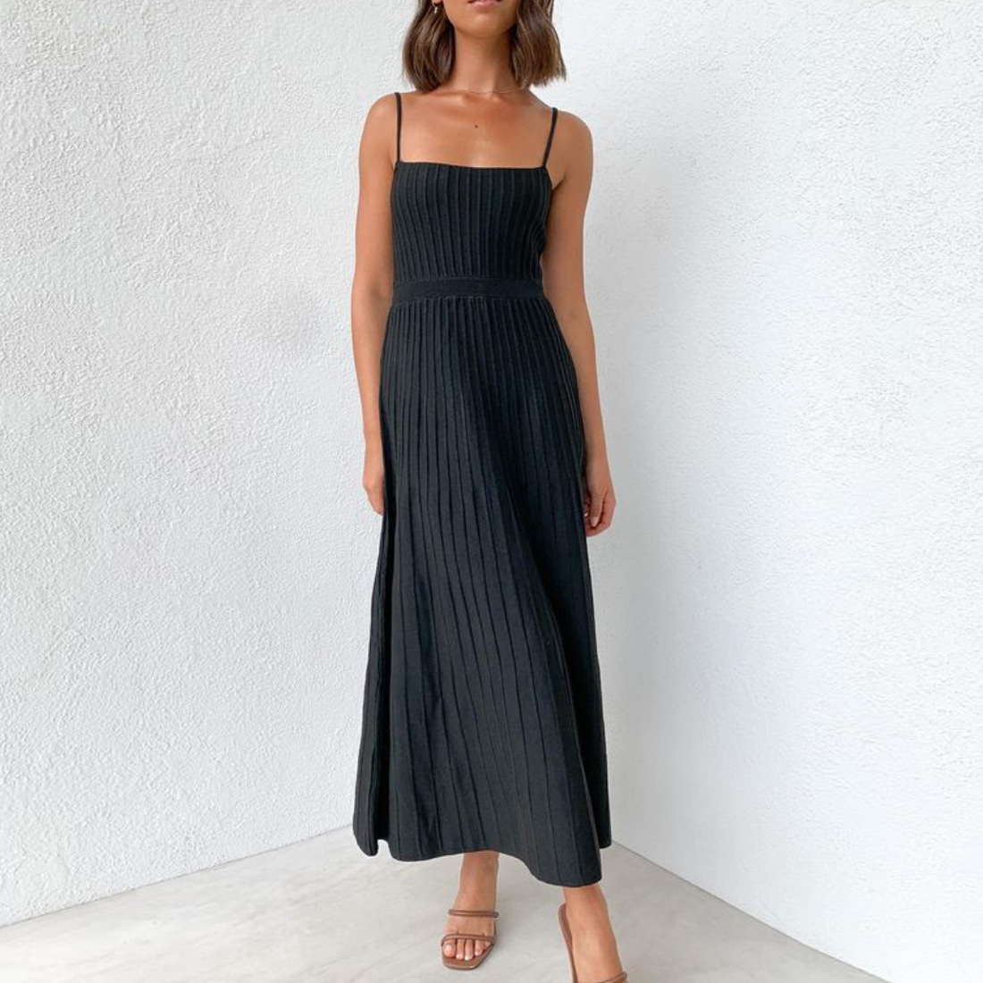 Pleated Knit Maxi Dress - Image 6