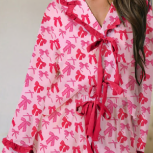 Heart Print Lounge Pajama Set